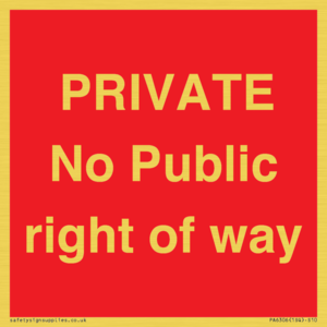 PRIVATE No Public right of way
